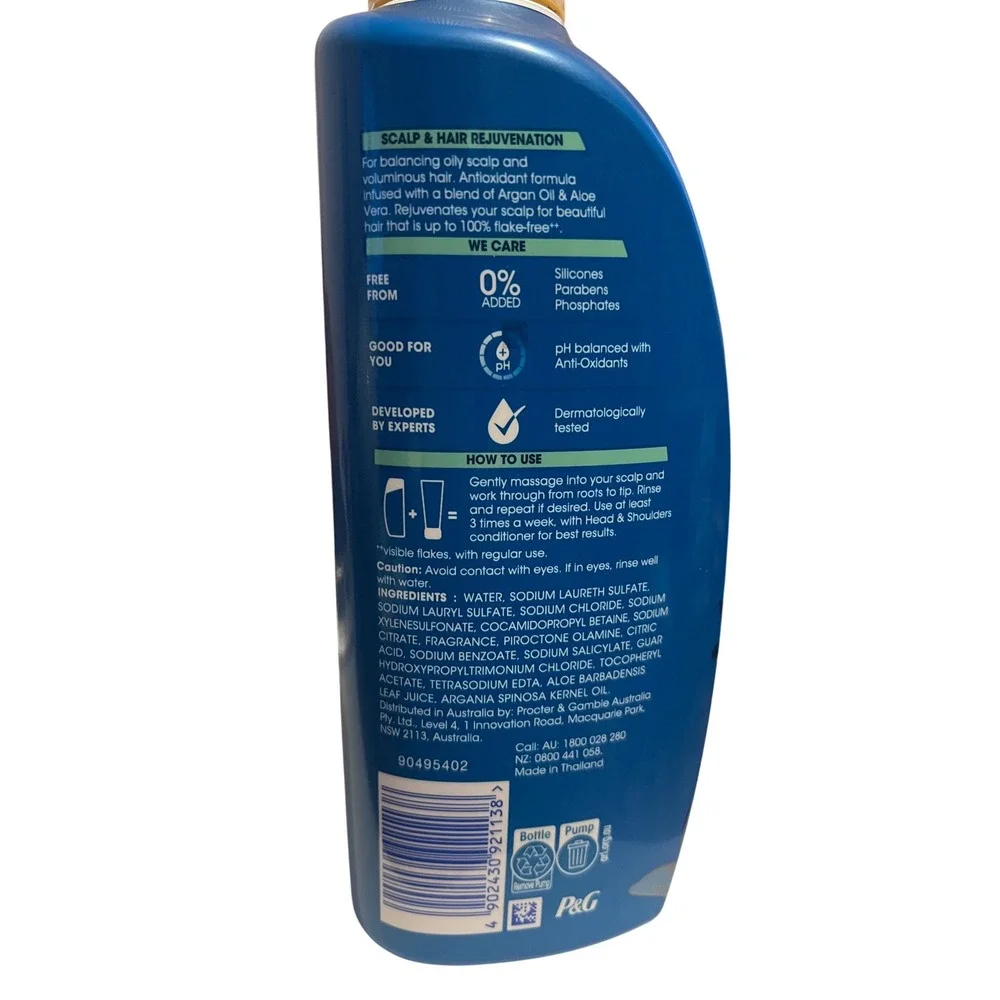 Head & Shoulders Supreme Scalp Rejuvenation Shampoo Argan Oil Aloe Volume 18.6oz